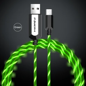 3ft / 1 Meter 5pin Micro USB Data Cable With LED Light For V8 Smartphone