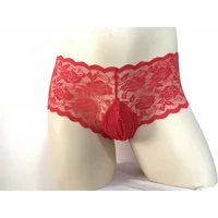 

Transparent gay men lace underwear male g-string