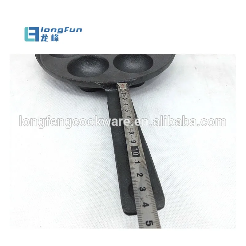 Cast Iron Skillet Egg Poacher Pan Nonstick 7 Holes Grill Baking Pan