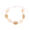 Hot Products Gold Sea Shell Adjustable Rope Bracelet Cowrie Shell Bracelet