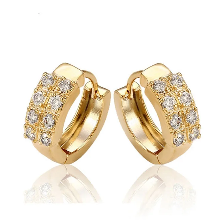 

24457 New arrival latest design 18k gold color daily wear earrings