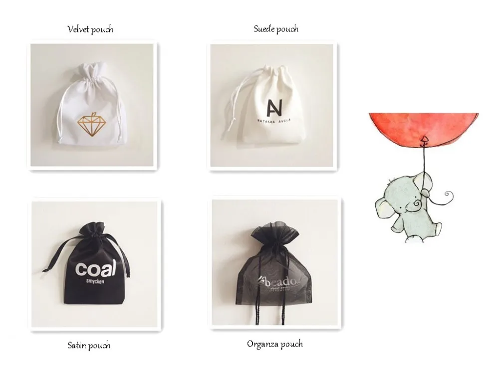 Custom Velvet Jewelry Bag/jewelry Pouch with logo