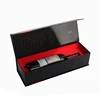 Luxury Wine Gift Box for 2 Bottle Packaging with Fabric Satin Foldable Book Shaped Wine Paperborad Magnet Box with Wine Glass