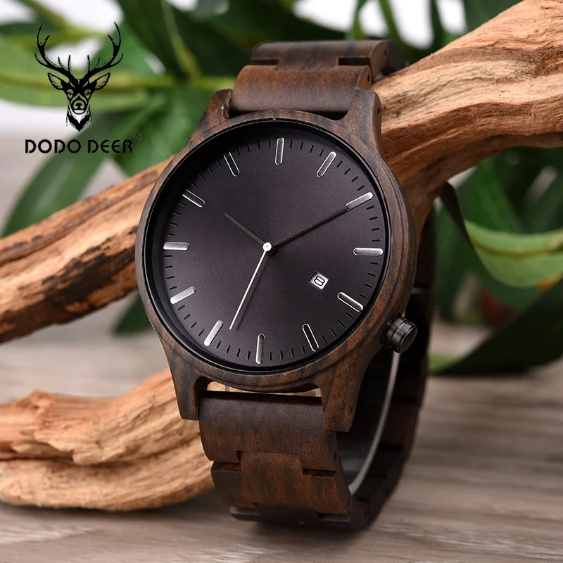 

DODO DEER Minimalist Men Luxury Wholesale Wristwatch Water Resistant Wooded Watches OEM Private Label relogio