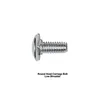 Zinc Plated 3/8 Inch x 16 x 3/4 Inch Round head Carriage Bolts Full Thread