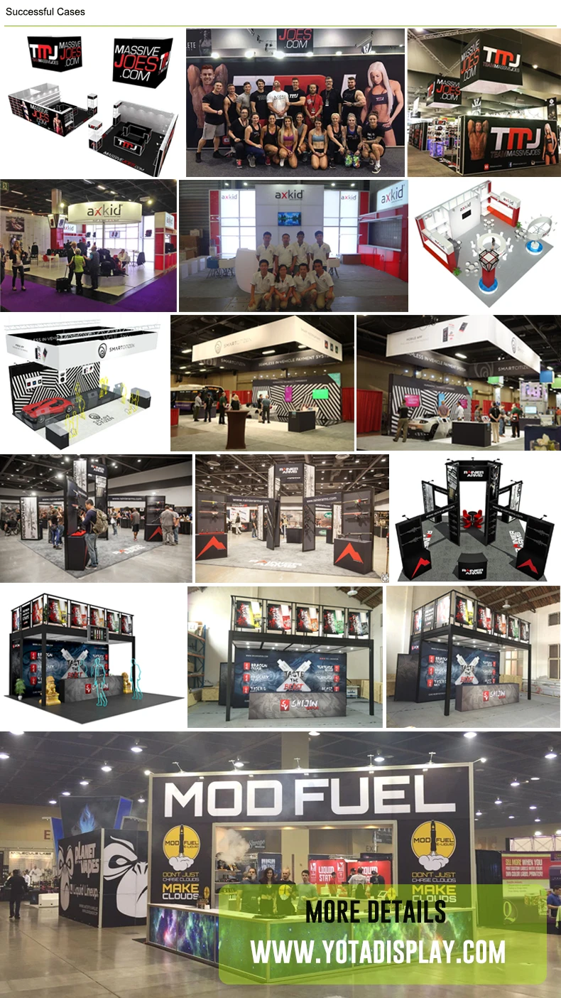 Yota offers 10'x10' luminous trade show exhibit event display stand booth