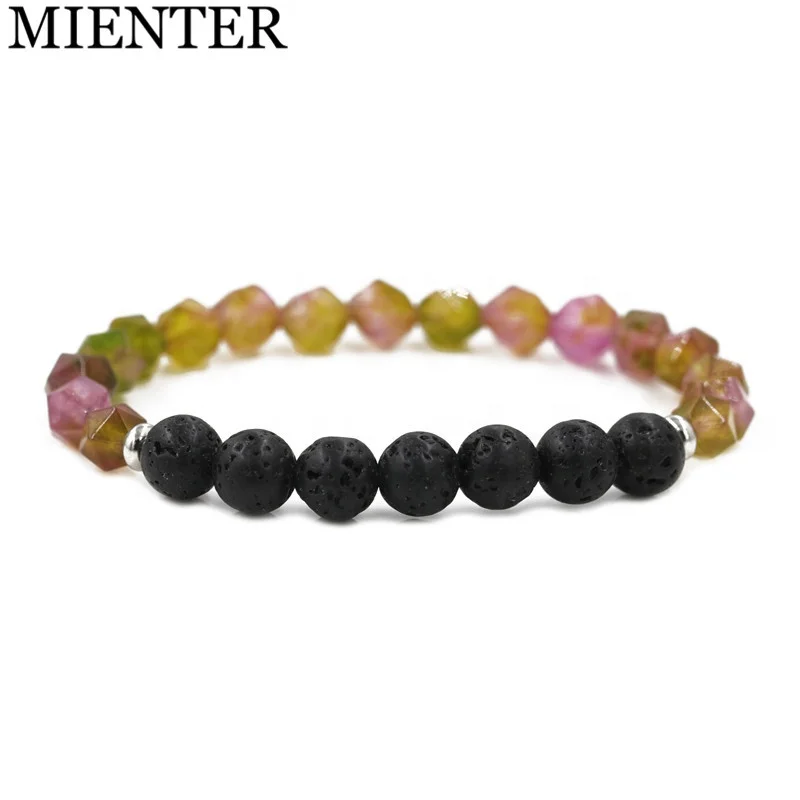 

Hot sale dragon agate handmade hand chain aromatherapy natural lava stone beads bracelet, Picture