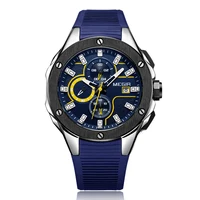 

MEGIR 2053 Men Sport Watch Chronograph Silicone Strap Quartz Army Military Watches Clock Men Top Brand Luxury Male