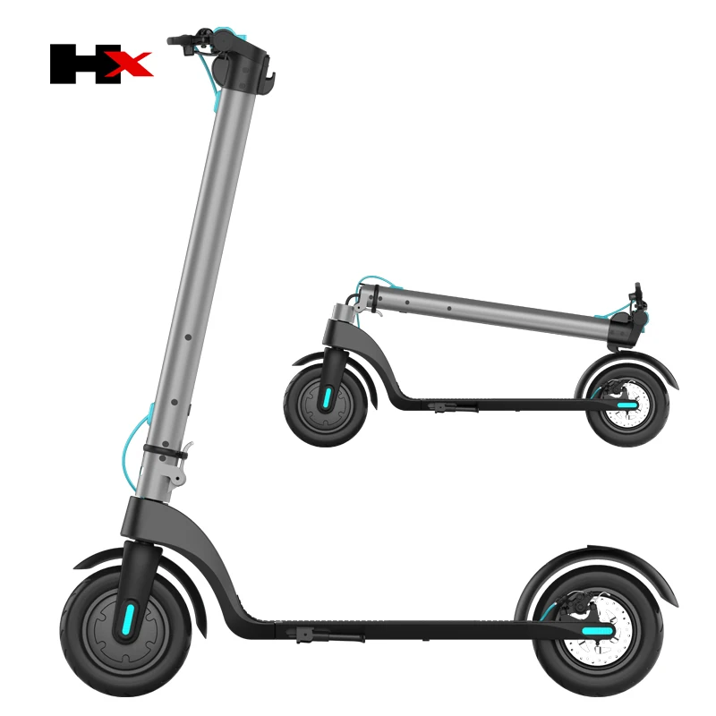 

350W Removable Battery Foldable Electric Kick Scooter for Adult with 8.5 inch two Wheels with Patents Protection, Sliver and blue