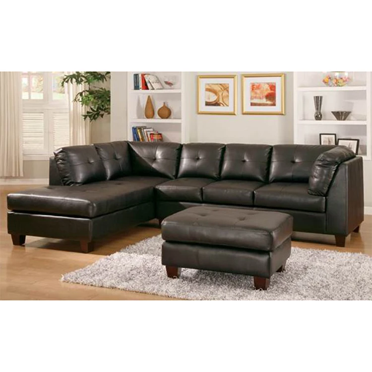 Factory Supply Prices Oversized Leather Couch L Shaped Sectional Sofa