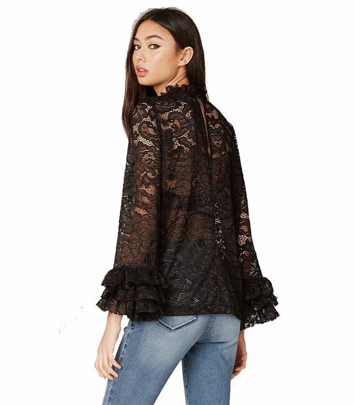 Primavera De 2016 De Moda De Mujer Camisa De Encaje Ropa De Camisas y blusas mujer 2016 Verano Nueva Mujer Encaje