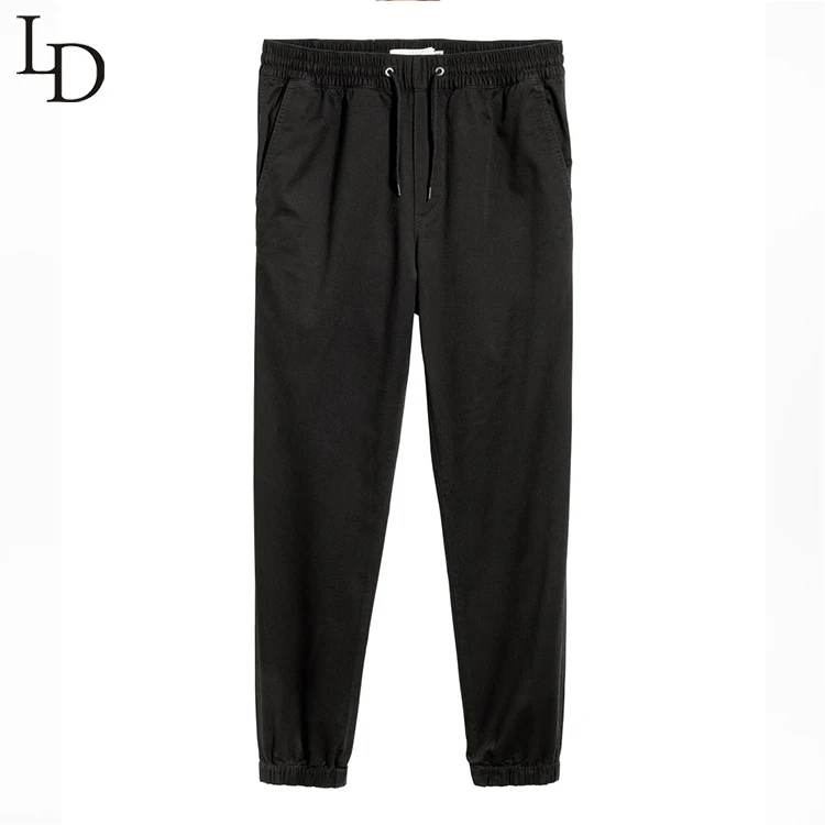 black plain joggers