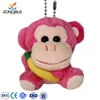 Wholesale handmade mini stuffed animal toy plush keychain monkey