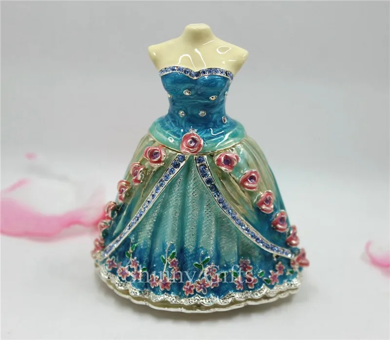 

Wedding Favor Wedding Skirt Trinket Box Enamel Wedding Favor Gift Box