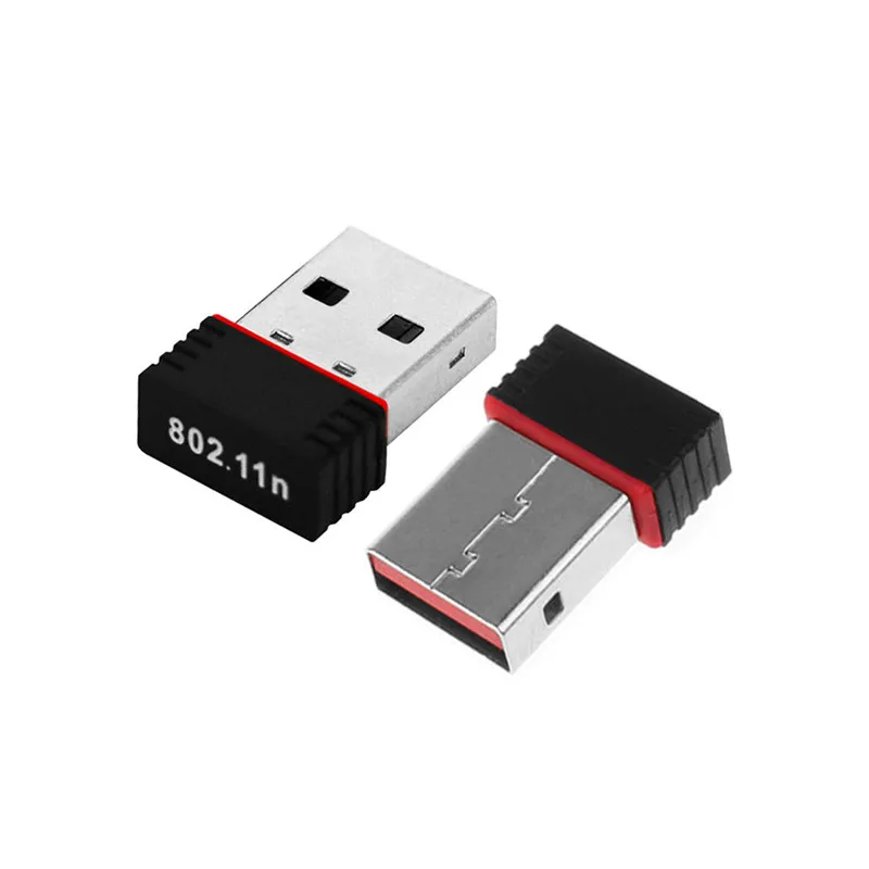 

RT5370 150Mbps 11n WIFI Nano Wireless USB Adapter for Raspberry Pi 2 / Windows, Black with red frame