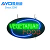 Hot Cake Indoor LED Display LED Flasher Buffet Vegetarian Food Shop Neon LED Advertising Screen Factory Supplier