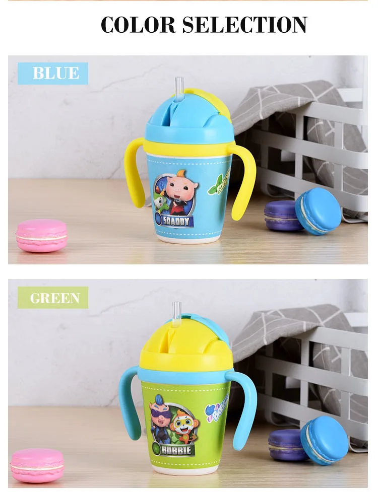 Baby Bamboo Water Bottle New Product Ideas 2019 Home Kitchen Gadget Insulation Children Drinking Cup With Silica gel Straw