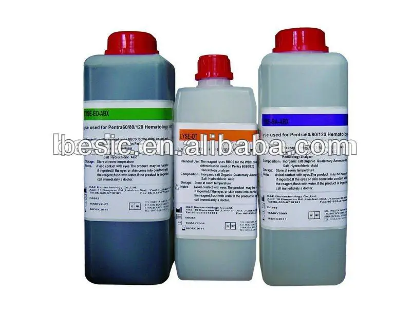 
Hematology Reagents for Sysmex, Mindray, ABX, Coulter Swelab AC,Abacus, Nihon Kohden, Abbott 