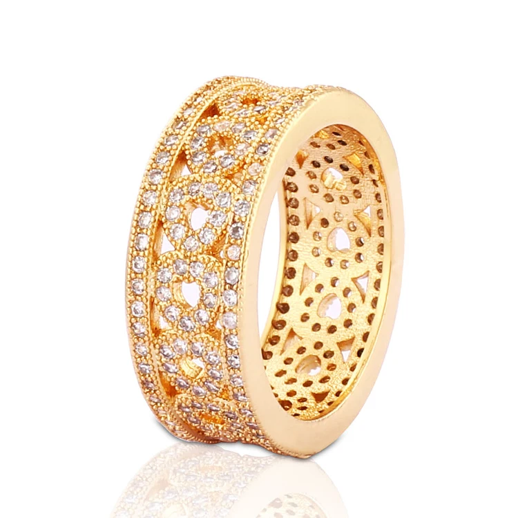 

Stacking Pure Gold Jewelry14K Gold Women Solid Jewelry Ring Gold Plated Accessories For Women