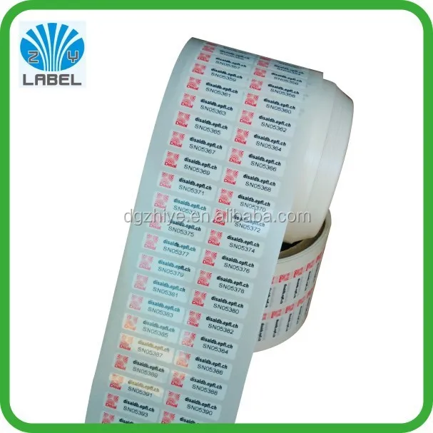 thermo printing serial tags