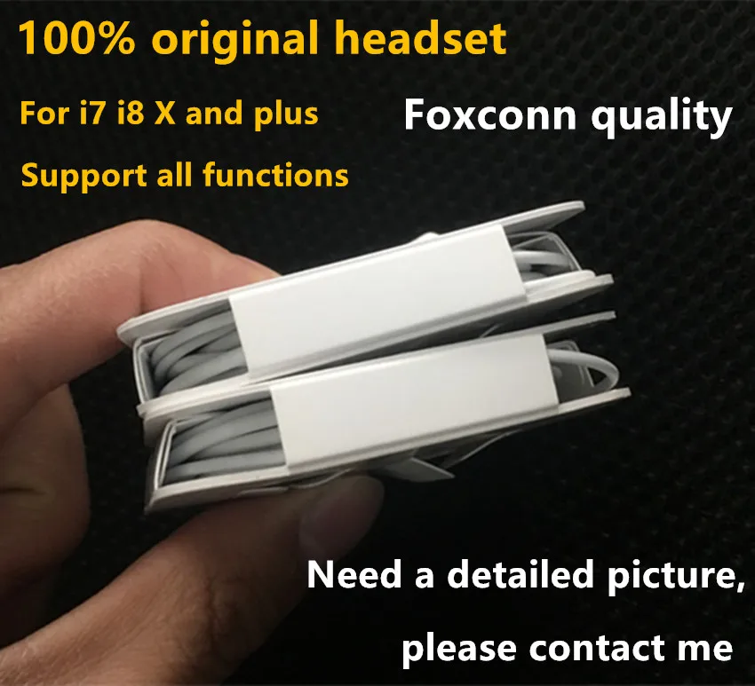 With packaging Original OEM quality headset in ear headphones earphone With Remote Mic for Foxconn i8 X i7 Support all features