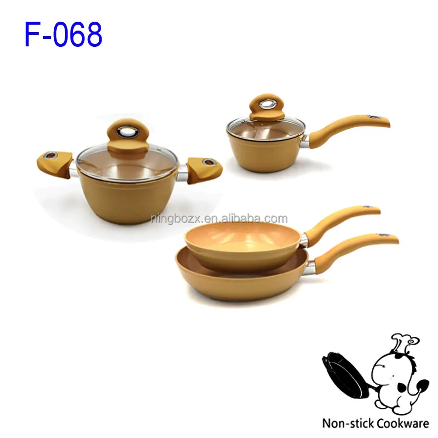 Masterclass Premium Collection Cookware Wooden Handle Copper Pans Safe