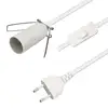 Hot selling product EU plug power cord with low price salt lamp power cord e14