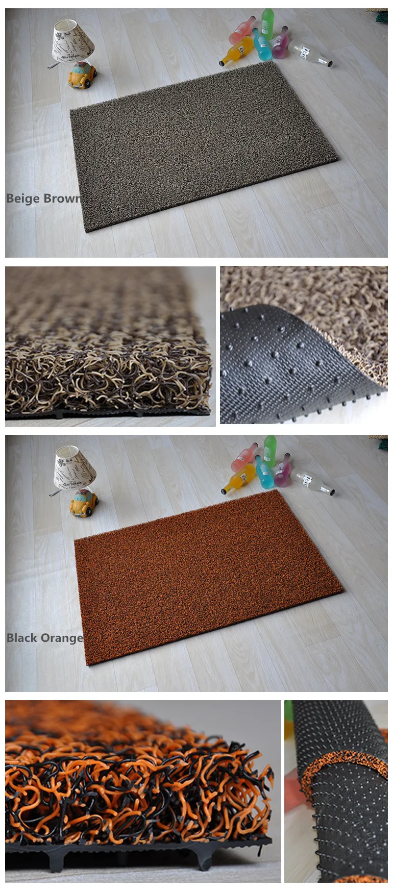 Customed Colorful Decorative PVC Door Entrance Floor Mat Carpet Roll