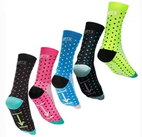 

neon color cycling compression sports crew socks mens women wholesale