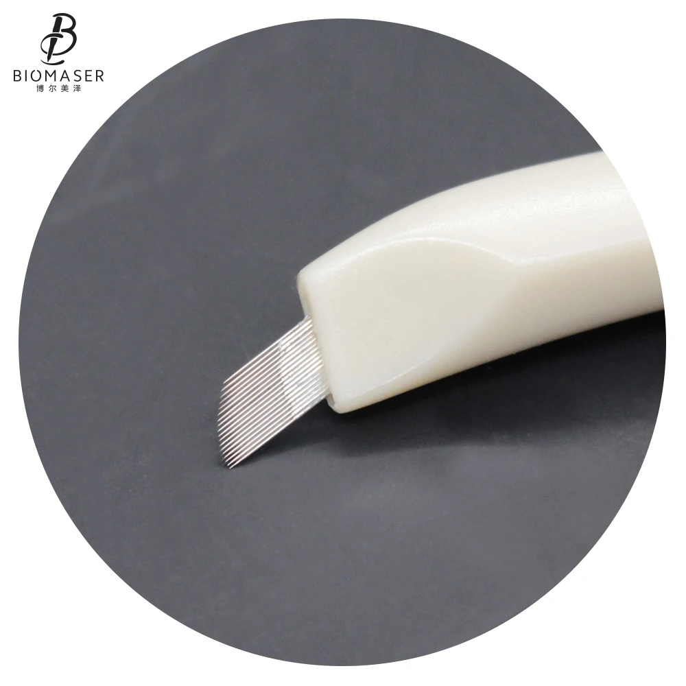 

Biomaser disposable Microblading Pen with Pre Fitted Microblade, Milk white
