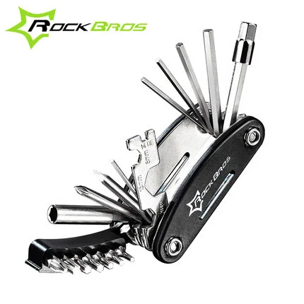 

ROCKBROS 16 in 1 Multifunction Hex Spoke Cycling Screwdriver Tools kits MTB Mountain Bicycle Repair Tool, Black