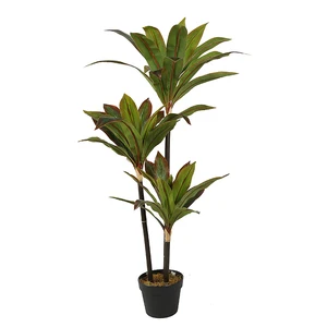 Image of Highly Simulation 1.1m Ornamental Artificial New Lovers Dracaena Fragrans Indoor Plant Artificial Plants
