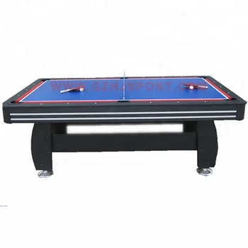Billiard Pool Table W Air Hockey And Ping Pong Top 6ft Size Buy