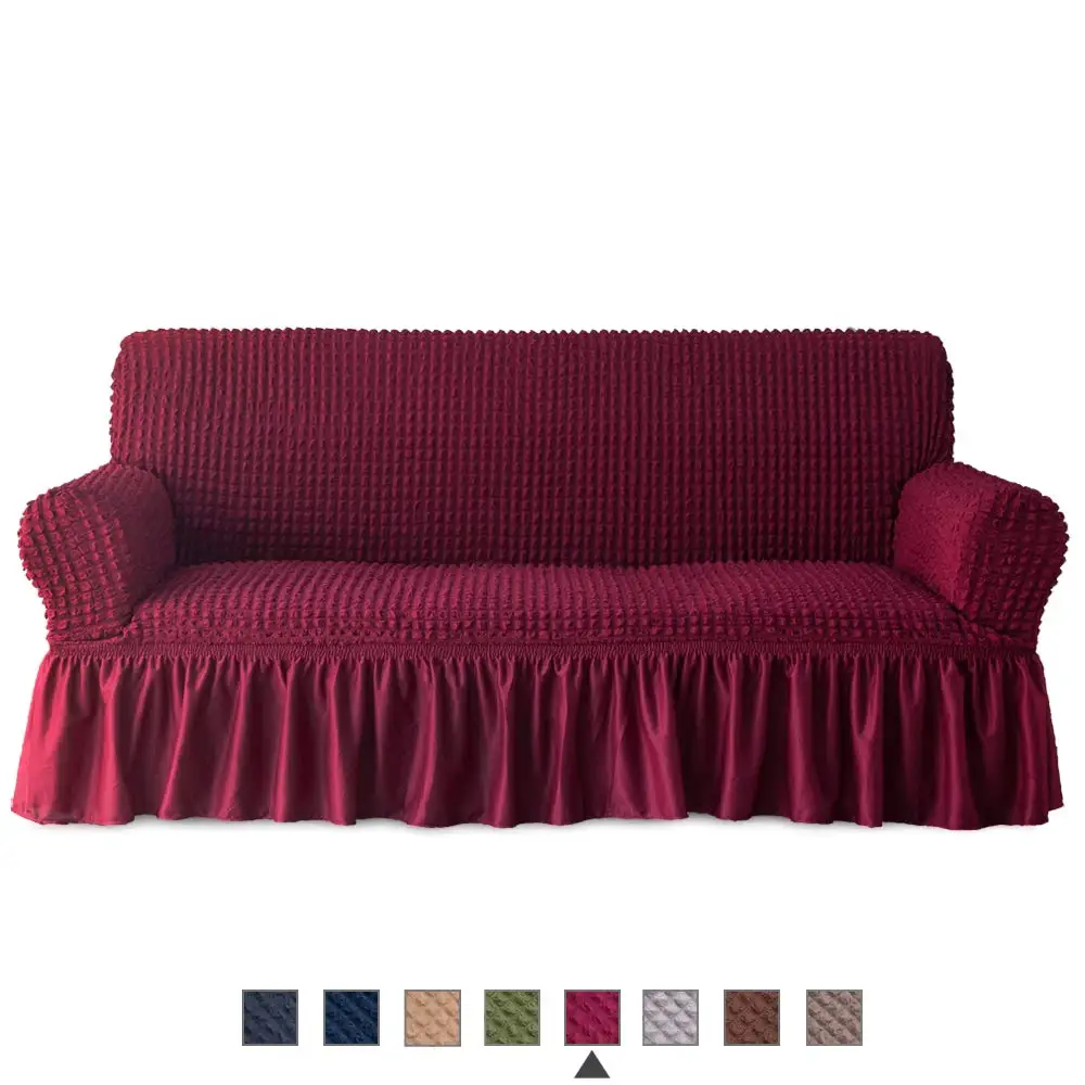
Slipcover Loveseat Cover 1 Piece Easy Fitted Sofa Couch Cover Universal High Stretchable Durable Furniture Protector with Skirt 
