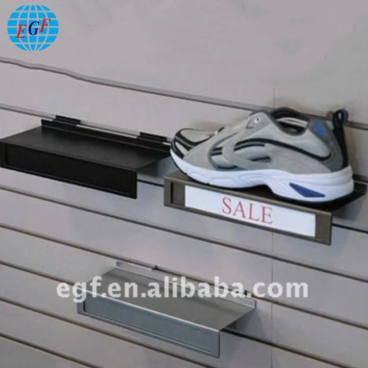 Wall Mounted Slatwall Hanging Metal Shoe Display Shelf Buy Shoe