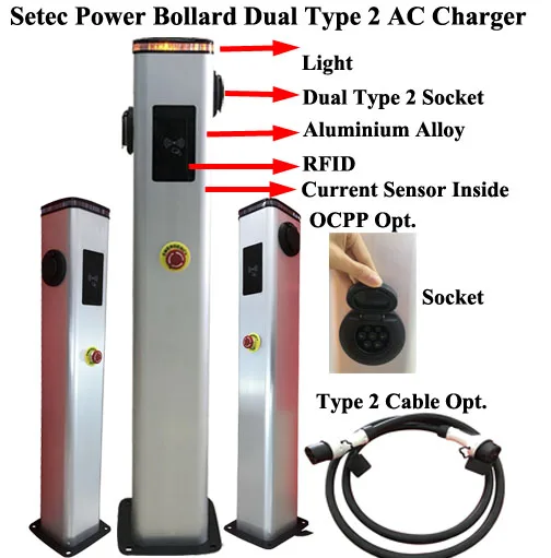 7kw Ev Smart Polestand Ev Charging Station With Ocpp Protocol Buy