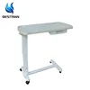 China BT-AT009 Hospital Medical Patient Over Bed Table/rolling bed table with drawer/castors