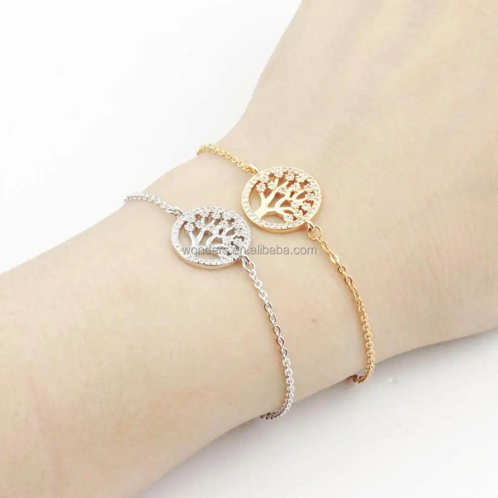 

Cubic Zirconia Setting Tree Of Life Bracelet Fashion Jewelry Women Accessories Bracelets For Women Charm