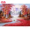 Specially DIY Red Maple Forest 5D Diamond Painting Tree