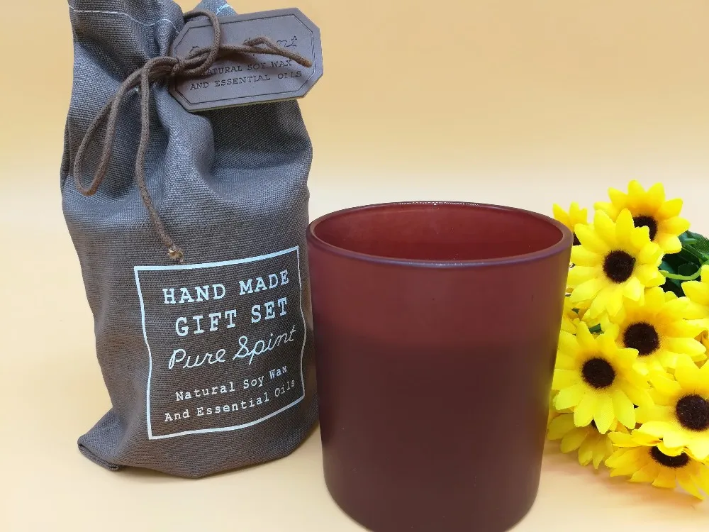 Natural Soy Wax White Cotton Wick Scented Candle 100 Hours With