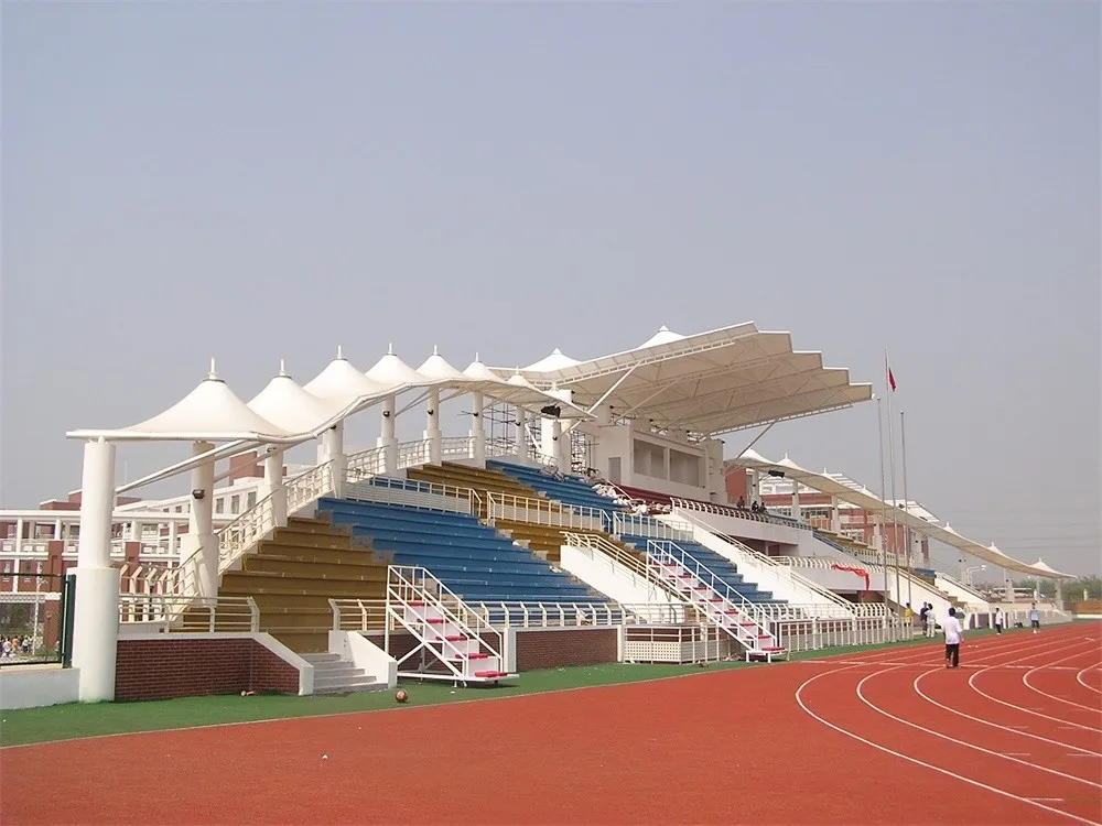 
Stadium Bleacher Roofing Tent Steel Pipe Truss supported Architecture Membrane Structure 