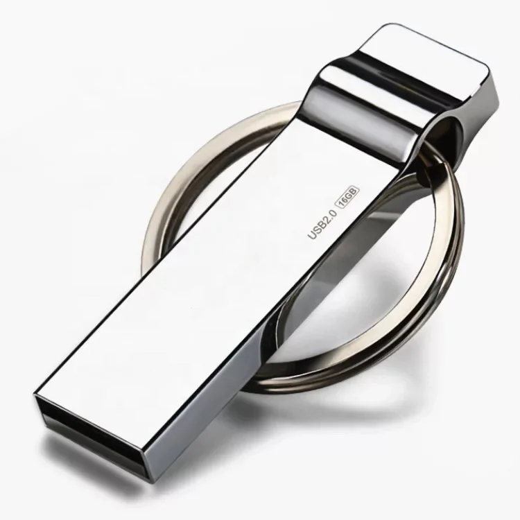High speed sleek metal 4GB usb flash drive,customized logo promotional usb sticks 8GB 16GB,cheaper usb pendrive with chain - ANKUX.COM