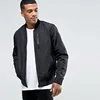High quality new Autumn Baseball collar Zip Chest Pocket black Mesh lining long sleeve mens 100% Polyester custom bomber jackets