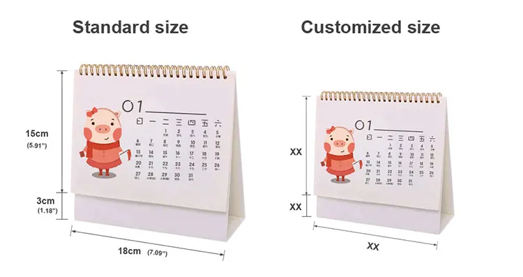 Personalized Cheap Desktop Office Supplies Paper Monthly Table