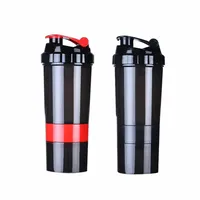 

Protein Shaker Bottle Custom Logo 600ml Plastic Sport Water Bottle bpa free with Stainless Steel Ball