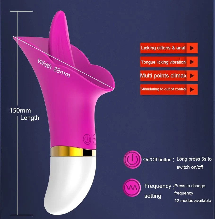 Licking Tongue Vibrator 12 Speed Av Magic Wand Org