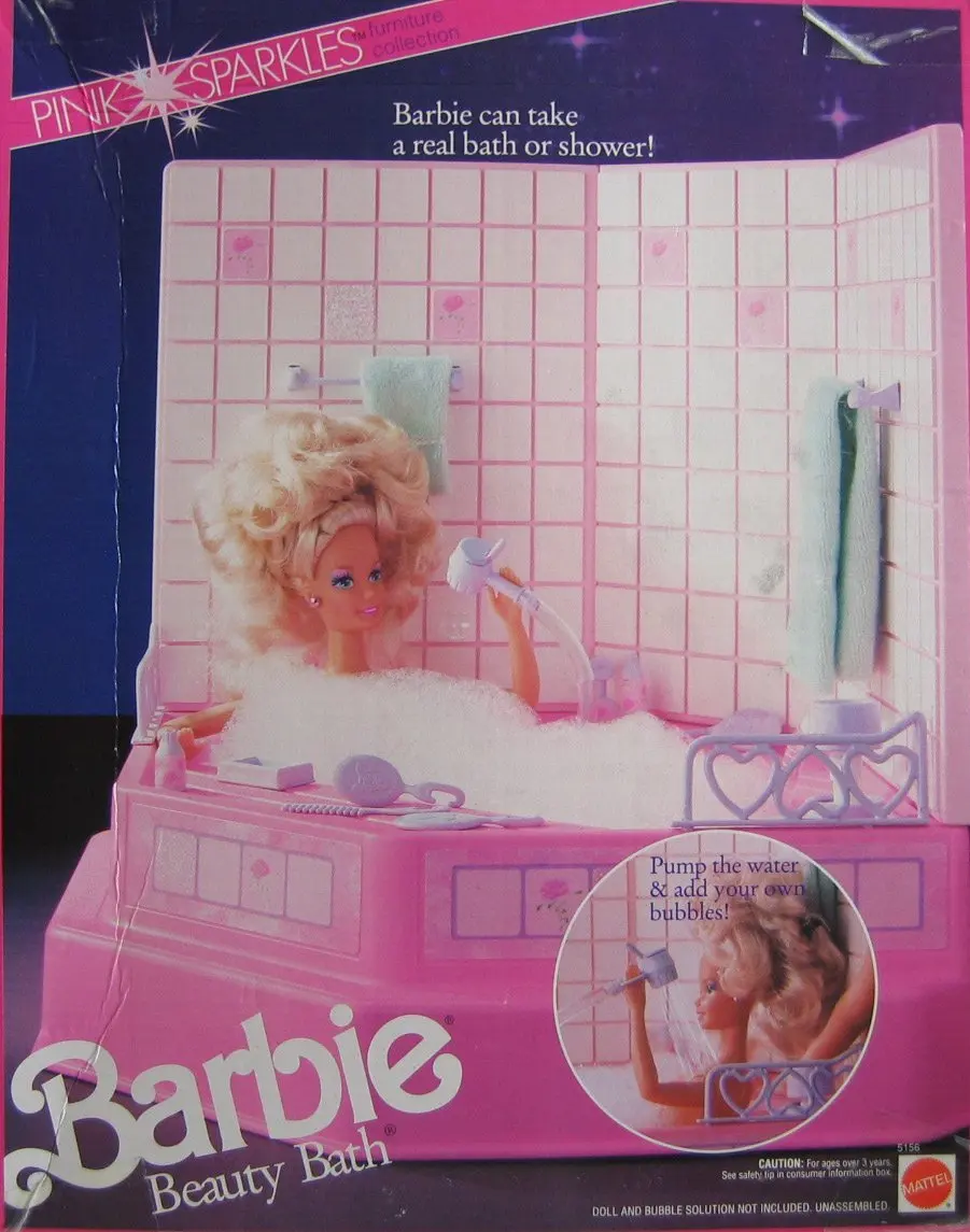 barbie bubbling shower