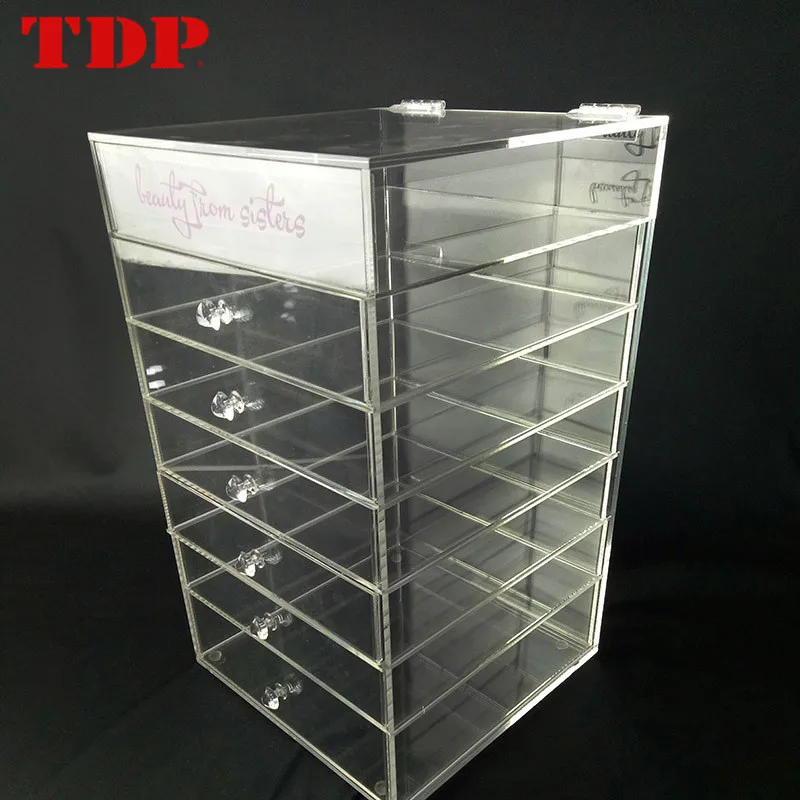 Wholesale 7 Layers Clear Acrylic Makeup Organizers With Drawers Buy