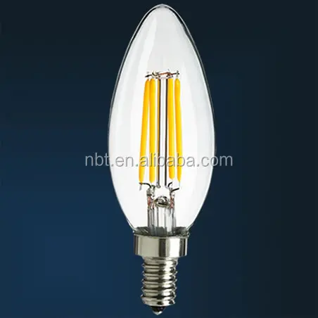 40W Equivalent  Filament Led Bulbs 5W E12 Led Bulbs Candle Light Dimmable