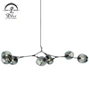 hot sale hotel projects lamparas gold metal iron glass E27 pendant chandelier light